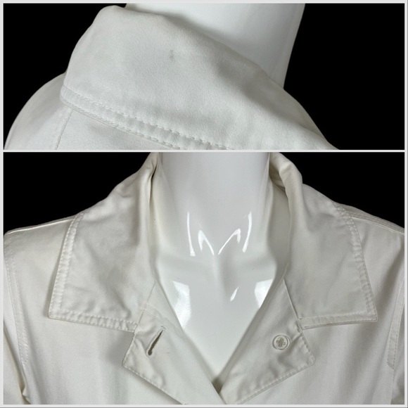 Coach Ivory Hidden Button Front Cotton/Poly Blend Jacket Size Large - Picture 11 of 16